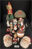 Vintage Christmas Decorations, Celluloid Santa,