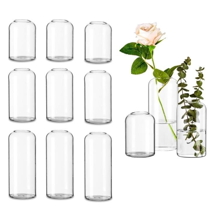 Glass Bud Vases for Centerpieces - Glasseam Clear