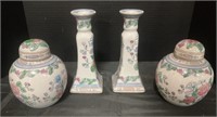 Hand Painted Oriental Porcelain Decor.