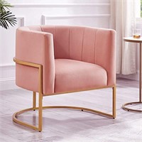 24KF Upholstered Living Room Chair Modern Blush