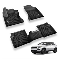3W Floor Mats Fit for 2017-2024 Jeep Compass, TPE