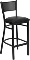 Hercules 'X'' Back Metal Restaurant Barstool.