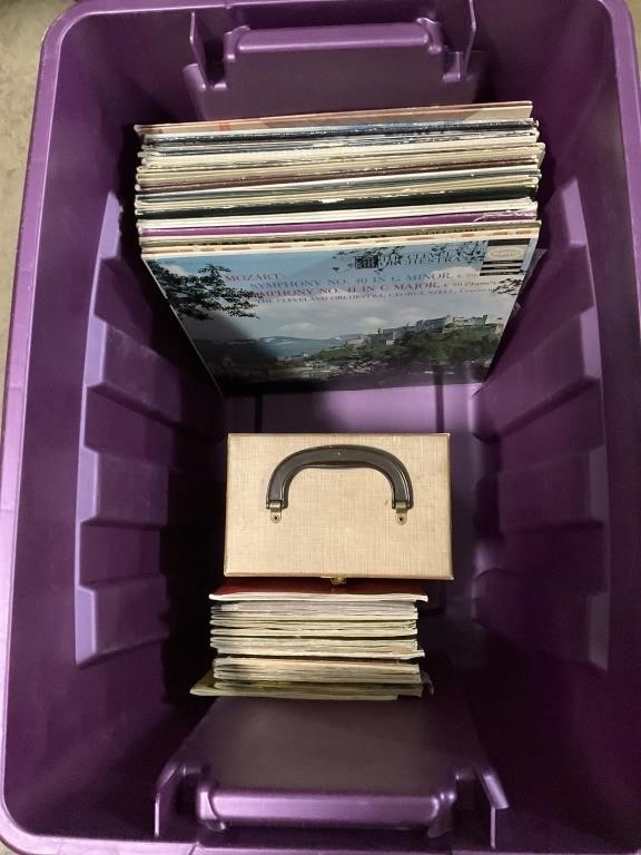 Tote Of 1970’s Record Albums & 45’s.