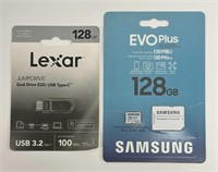 Sealed, Assorted Device Storages Lexas 128GB Usb