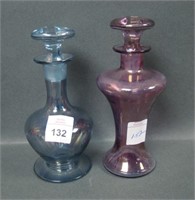 Maker? Pair of Iridised Flashed Perfume Bottles