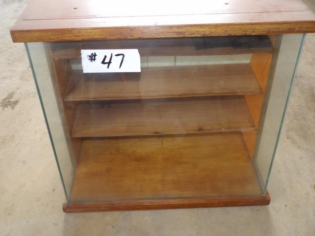 wood and glass display case