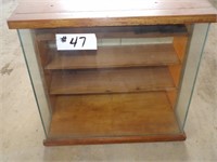 wood and glass display case