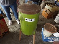 metal cream separator can on stand