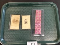 Early Abraham Lincoln Stamps and CDV’s.