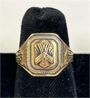 1936 Gold Toned Class Ring.