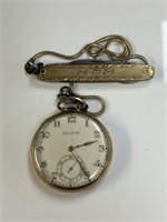 Victorian Bulova 15 Jewels Pocket Watch.