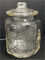 Vintage Planters Peanuts Advertising Glass Jar.