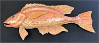 Large Antique Metal Fish Sign.