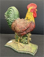 Vintage Cast Iron Rooster Bank.