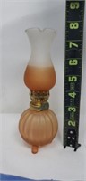 Satin Pink Miniature Oil Lamp