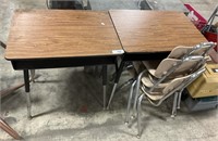 (2) Children’s School Desk & (3) Chairs.
