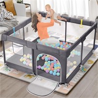 Dripex Playpen for Babies  Anchor Grey  50x50