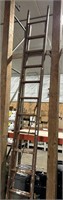 12-Ft Wooden Extension Ladder.