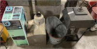Galaxie Bug Lamp, Galvanized Coal Bucket, Steel