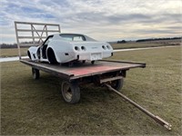 Flat rack hay wagon - car shell on top not incl