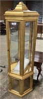 Vintage Pagoda Style Gold Leaf Curio Cabinet.