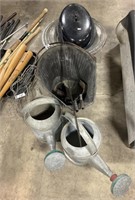 Galvanized Water Cans, Coal Bucket & Shovels,