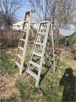 7' fiberglass  & 6' aluminum  step ladders.