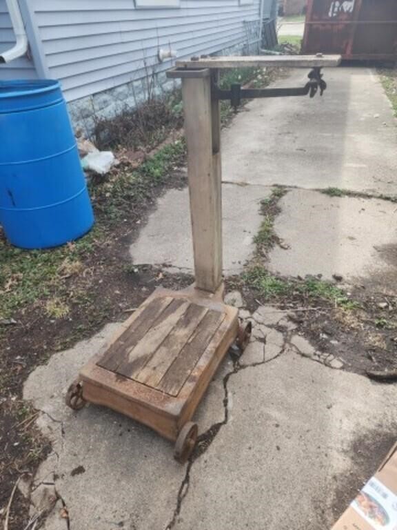 Old platform scales.