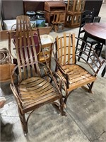 Adirondack Bent Wood Rocking Chairs.
