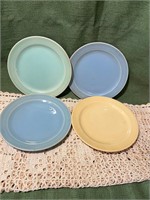 Lu Ray Pastels 4 Saucers 6 1/4”