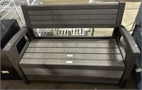 Outdoor Storage Bench w/ Contents.