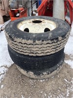 3 tires & rims 215/75R17.5