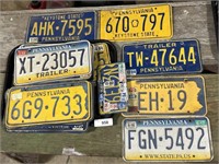Large Lot of PA License Plates.