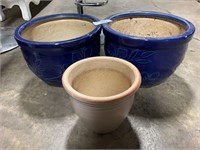 3 Garden Plant Pots.