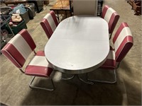 Mid-Century Chrome Table w/ 4 Chairs.