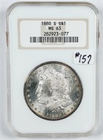 1880-S  Morgan Dollar   NGC MS-63  Rim tone