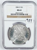 1884-O  Morgan Dollar   NGC MS-63