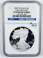 2007-W  $1 Silver Eagle   NGC PF-70 UC