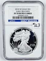 2010-W  $1 Silver Eagle   NGC PF-70 UC