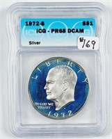 1972-S  Eisenhower Dollar   ICG PR-68 DCAM