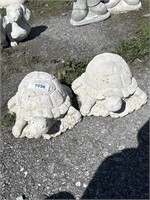 2 Turtle Concrete Statues.