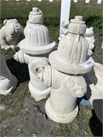 2 Fire Hydrant Concrete Statues.