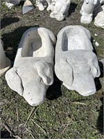 2 Pig Concrete Statues.