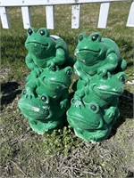 2 Frog Concrete Statues.