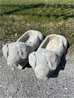 2 Pig Concrete Statues.