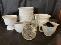 VTG Federal Milk Glass Bowls & More