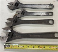 Lot of Wright Adjustable Wrenches