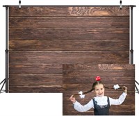 $11  CYLYH 7x5ft Brown Wood Party Backdrop D112