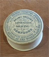 VTG H.P. & W.C. Taylor’s Saponaceus Shaving Jar