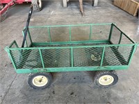 Green garden cart